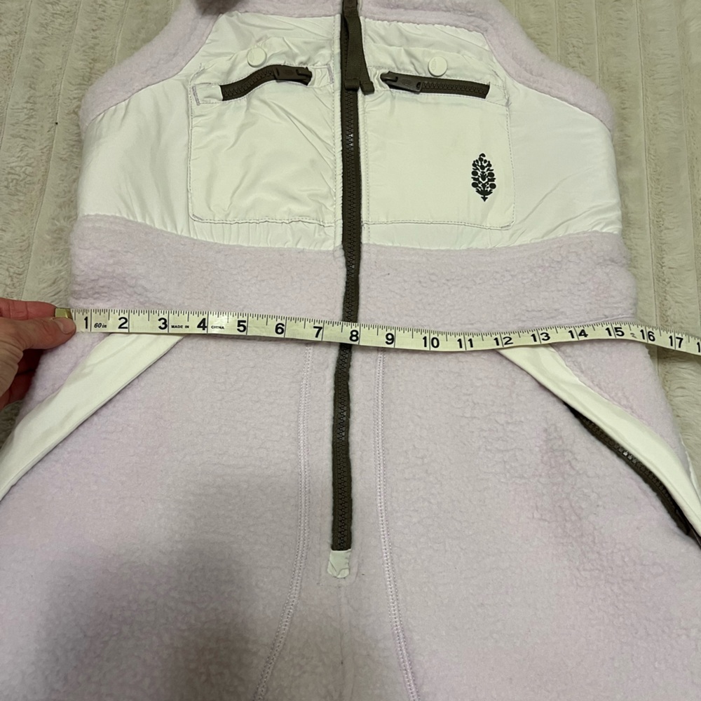 Free People Movement Hit the Slopes High Pile Fleece Snow Bibs Sz Xs - Picture 16 of 16